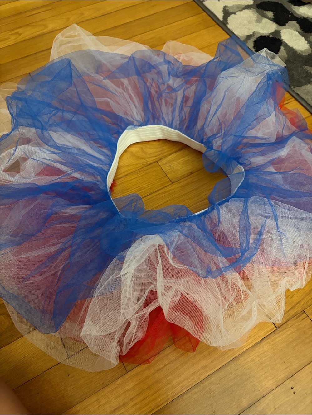 Kids Patriotic Red White Blue Tutu Costume Skirt